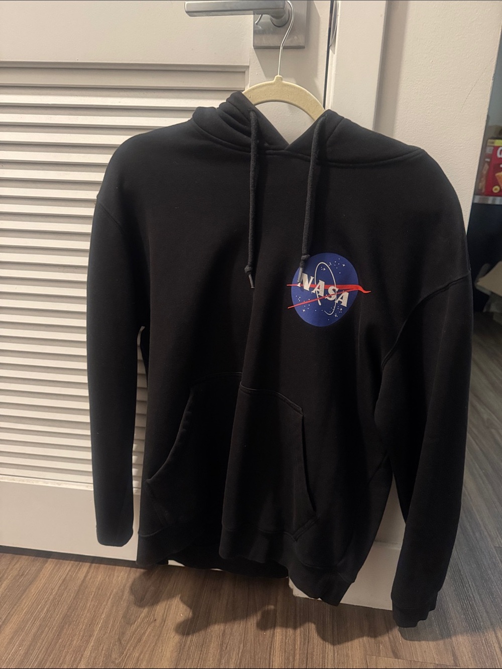 H&M Black Hoodie with NASA Patch